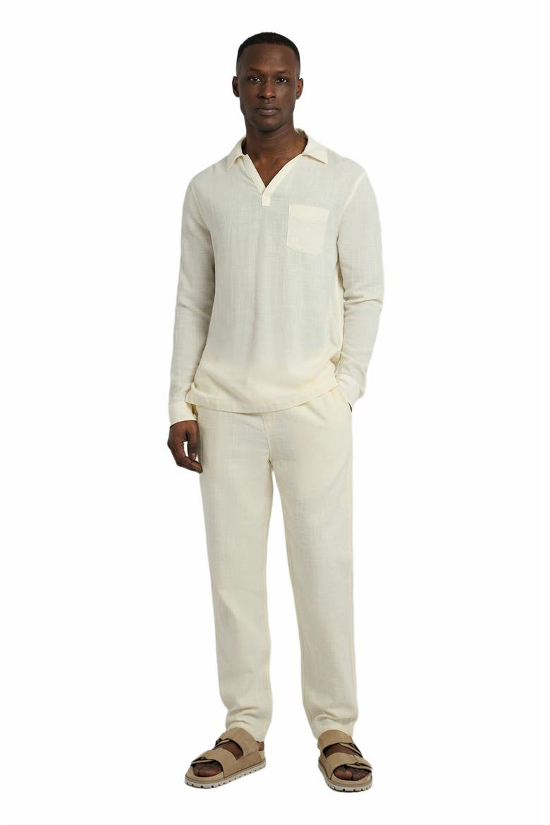Gauze Popover Shirt, Main, color, EGRET