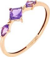 Bony Levy 14K Gold Triple Amethyst Ring