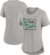 Nike Women's Nike Heather Gray Oregon Ducks Local Campus Location Mantra Tri-Blend T-Shirt