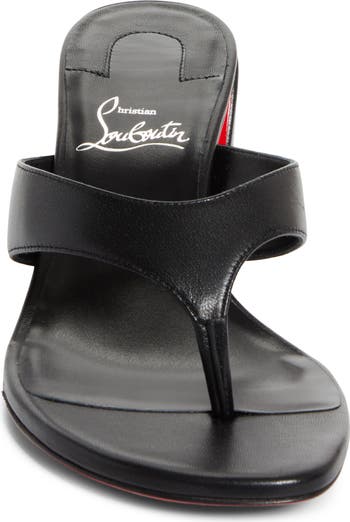 送料関税込■Christian Louboutin■Janetonga 55 トングサンダル Janetonga 55 leather thong sandals in white - Christian