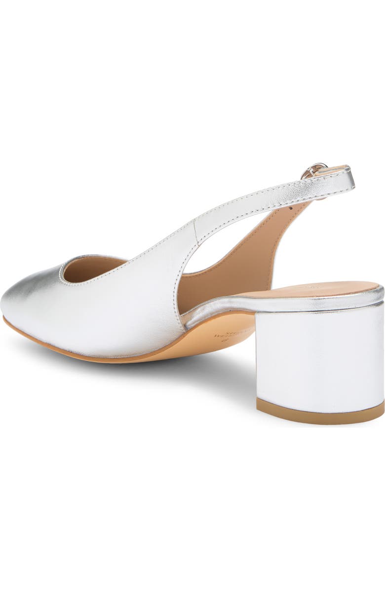 Stuart Weitzman Bridget Slingback Pump, Alternate, color, Silver