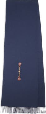 Chloé Horse Medal Wool Fringe Scarf