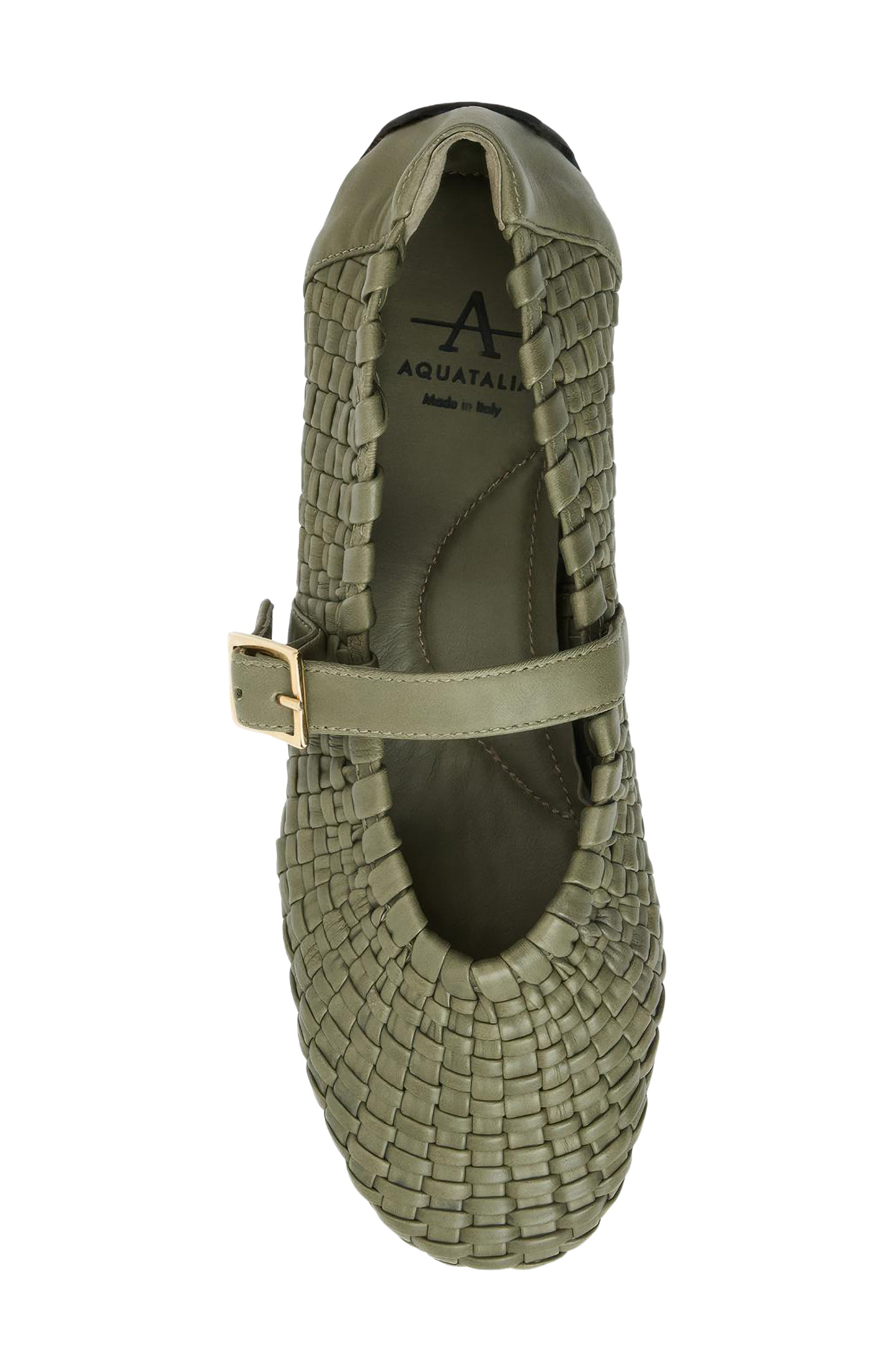 Quello Water Resistant Mary Jane Flat, Alternate, color, SAGE NAPPA