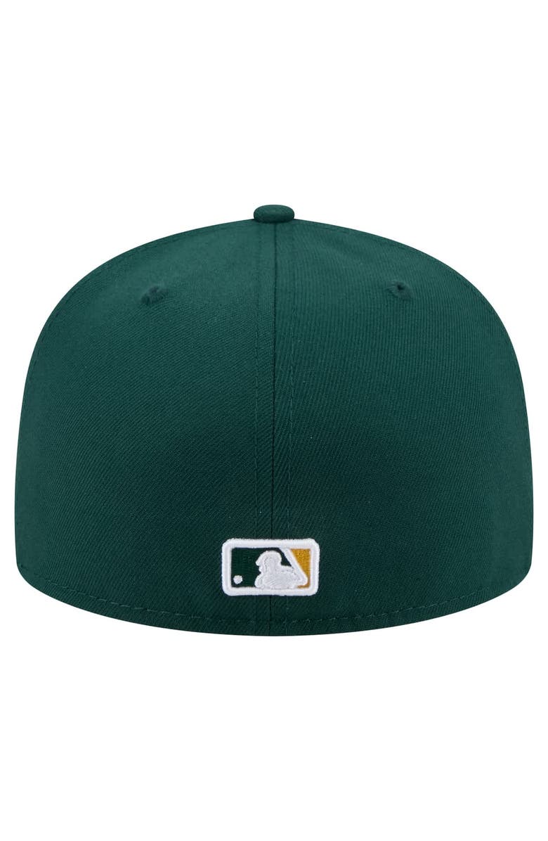 New Era Men's New Era Green Athletics Yarn Stitch 59FIFTY Fitted Hat, Alternate, color, 