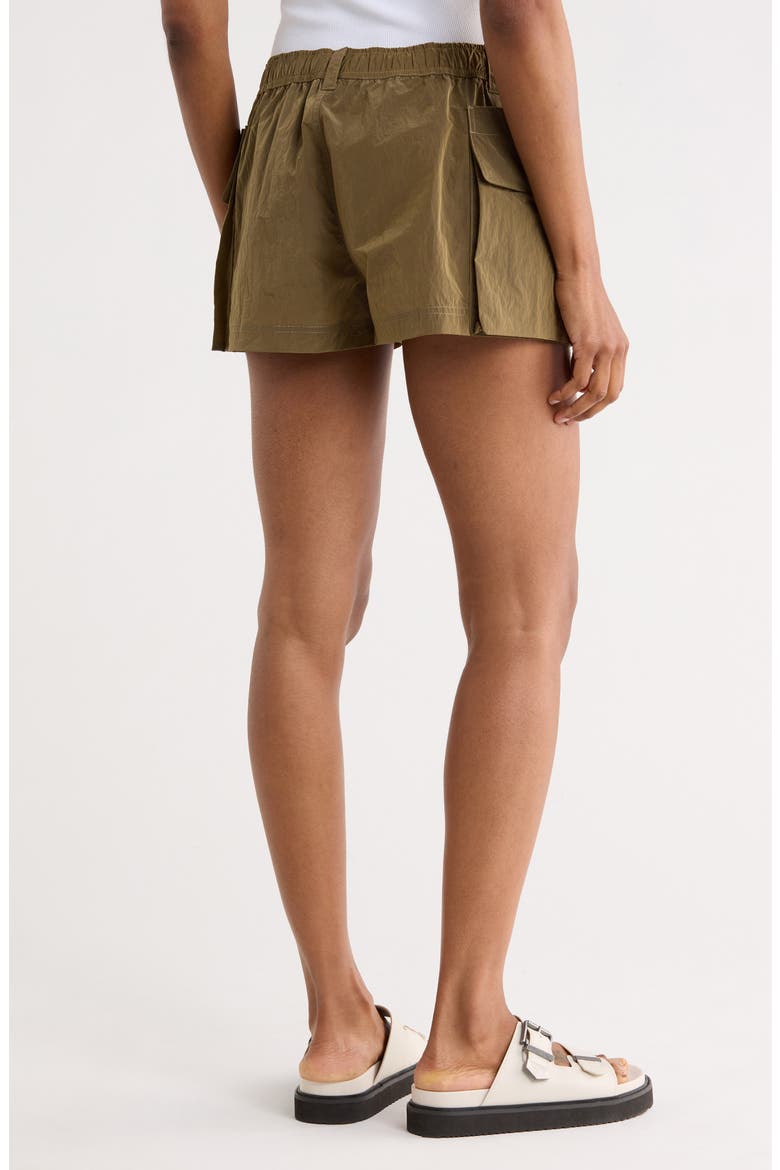 Two-Way Pocket Nylon Shorts, Alternate, color, OLIVE GREEN