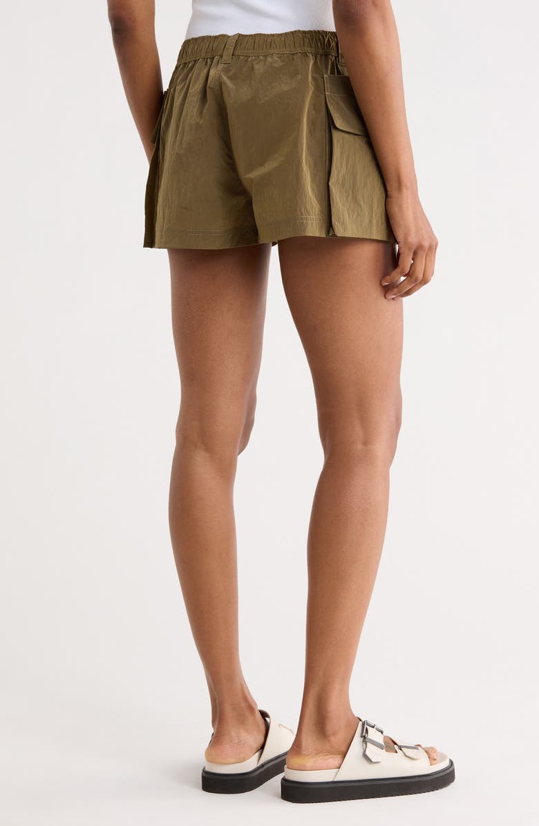 R13 Two-Way Pocket Nylon Shorts, Alternate, color, Olive Green