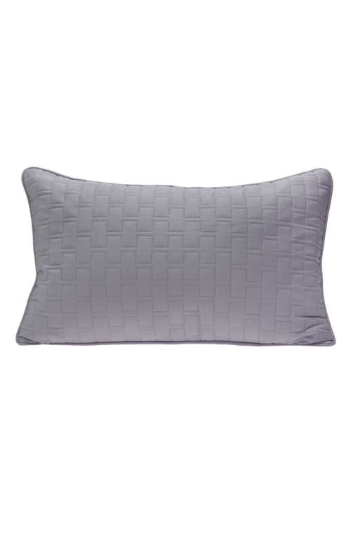 BedVoyage Quilted Throw Pillow in Platinum 