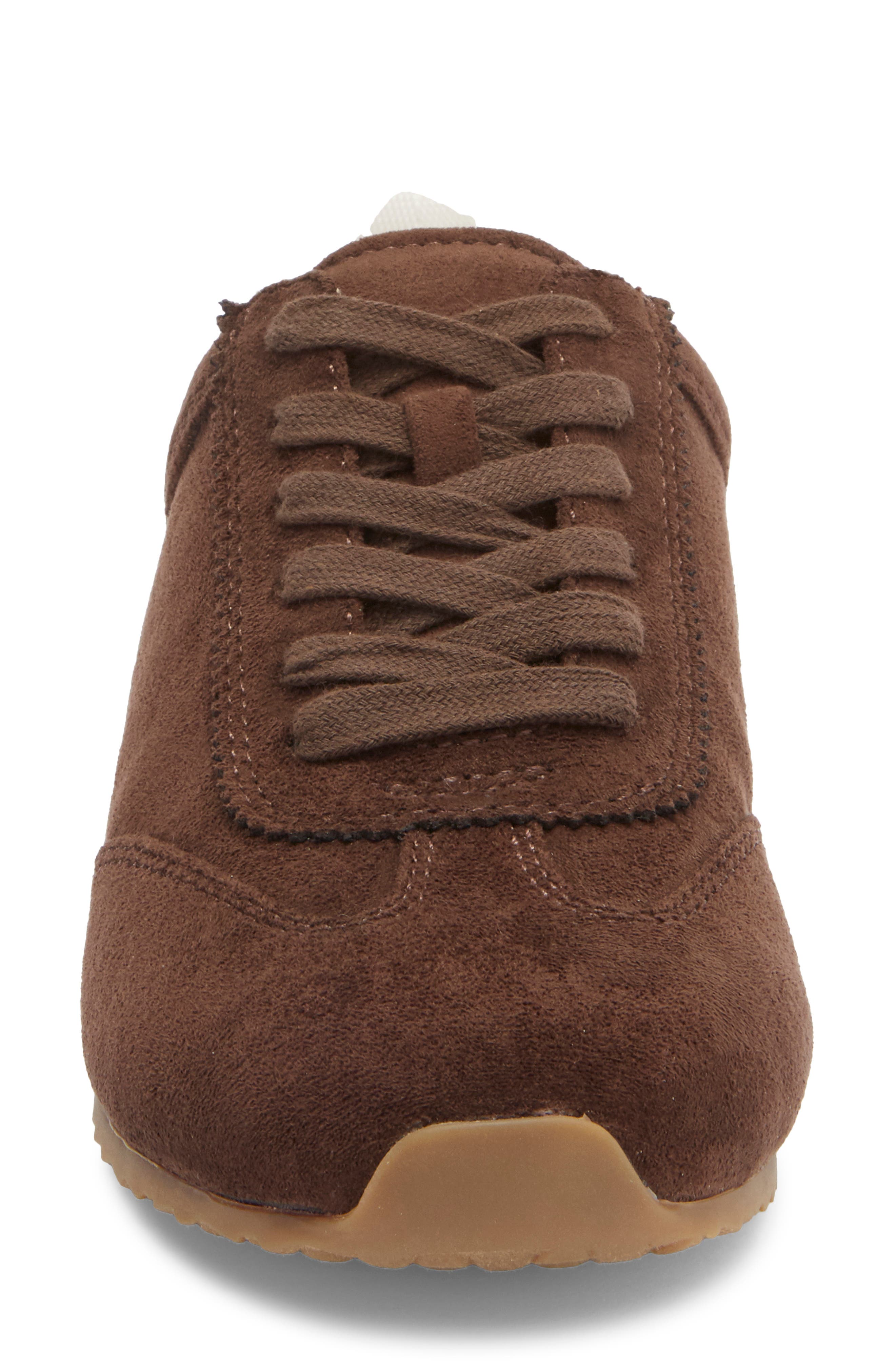 NORDSTROM RACK Peachy Low Lace-Up Sneaker, Alternate, color, Brown Chocolate