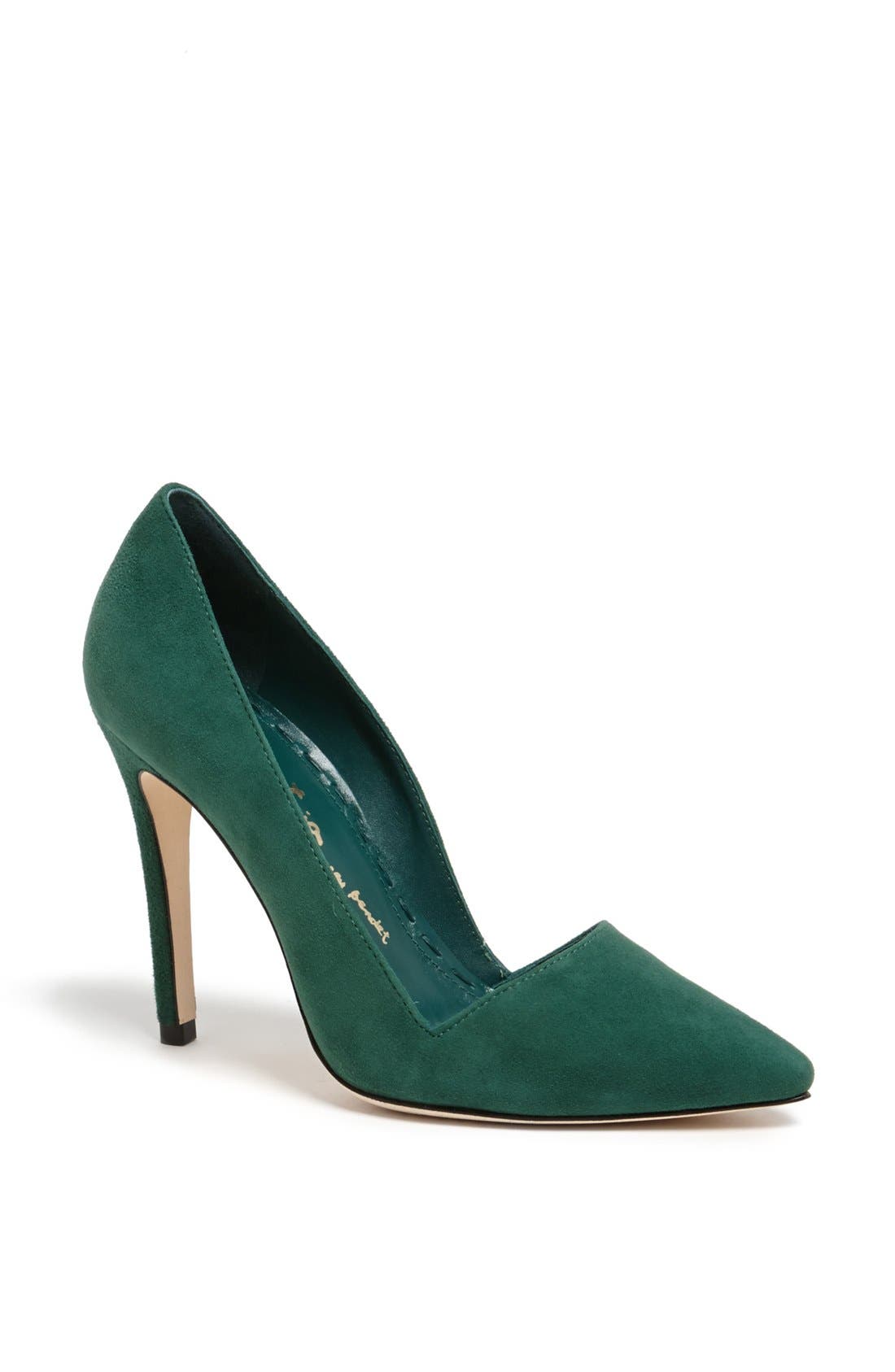 'Dina' Suede Pump, Main, color, EMERALD SUEDE