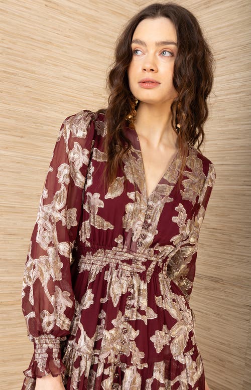 Hale Bob Raquel Silk Dress In Brown