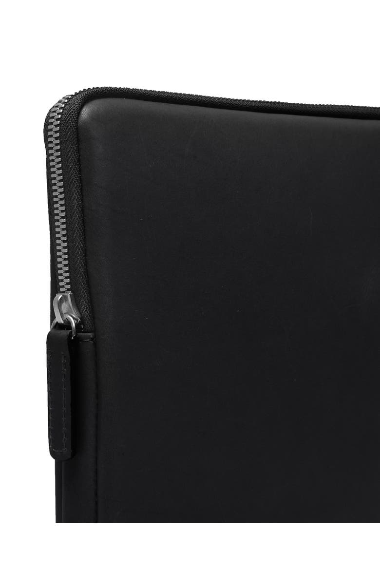 Clifford Leather Laptop Sleeve, Alternate, color, Black