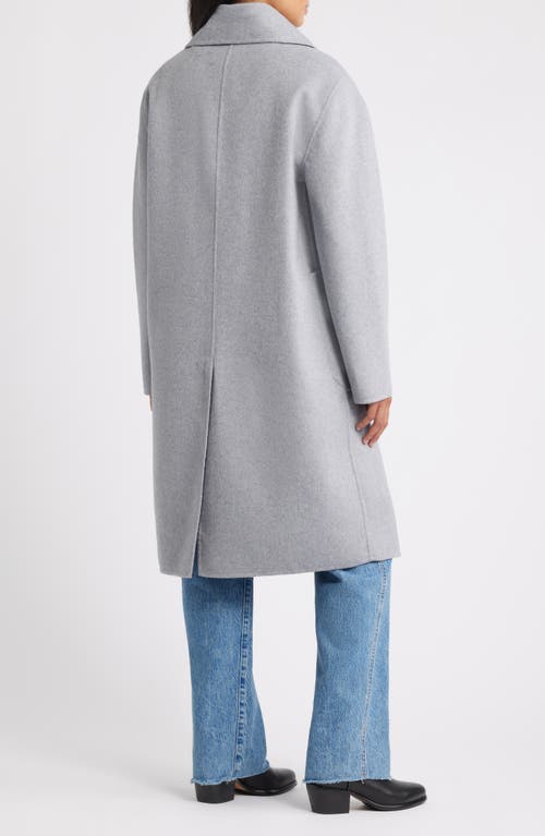 Bernardo Brushed Double Face Overcoat In Gray
