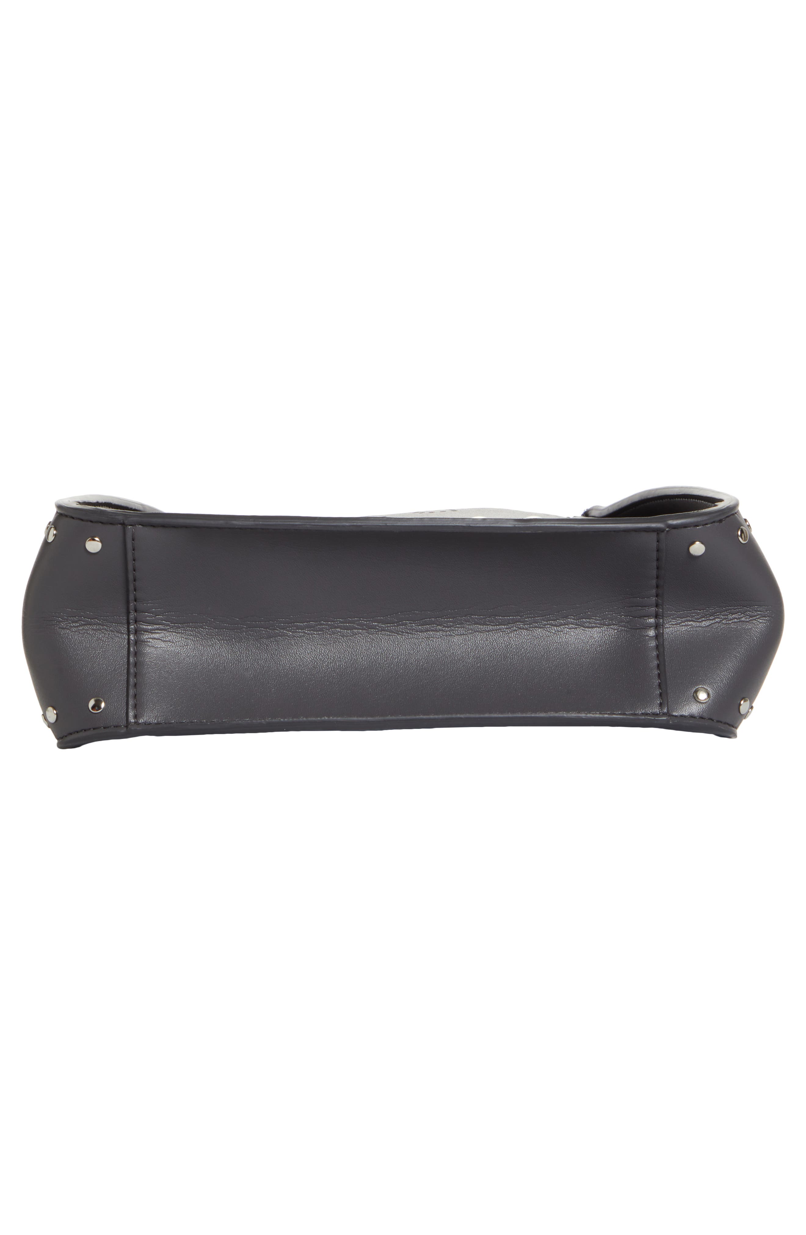 Medium Studded Faux Leather Hobo Bag, Alternate, color, SLATE