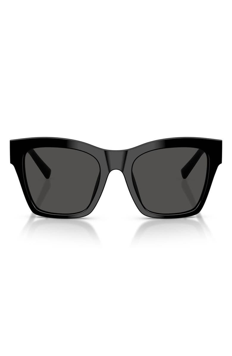 Dolce&Gabbana 53mm Square Sunglasses, Main, color, Black / Dark Grey