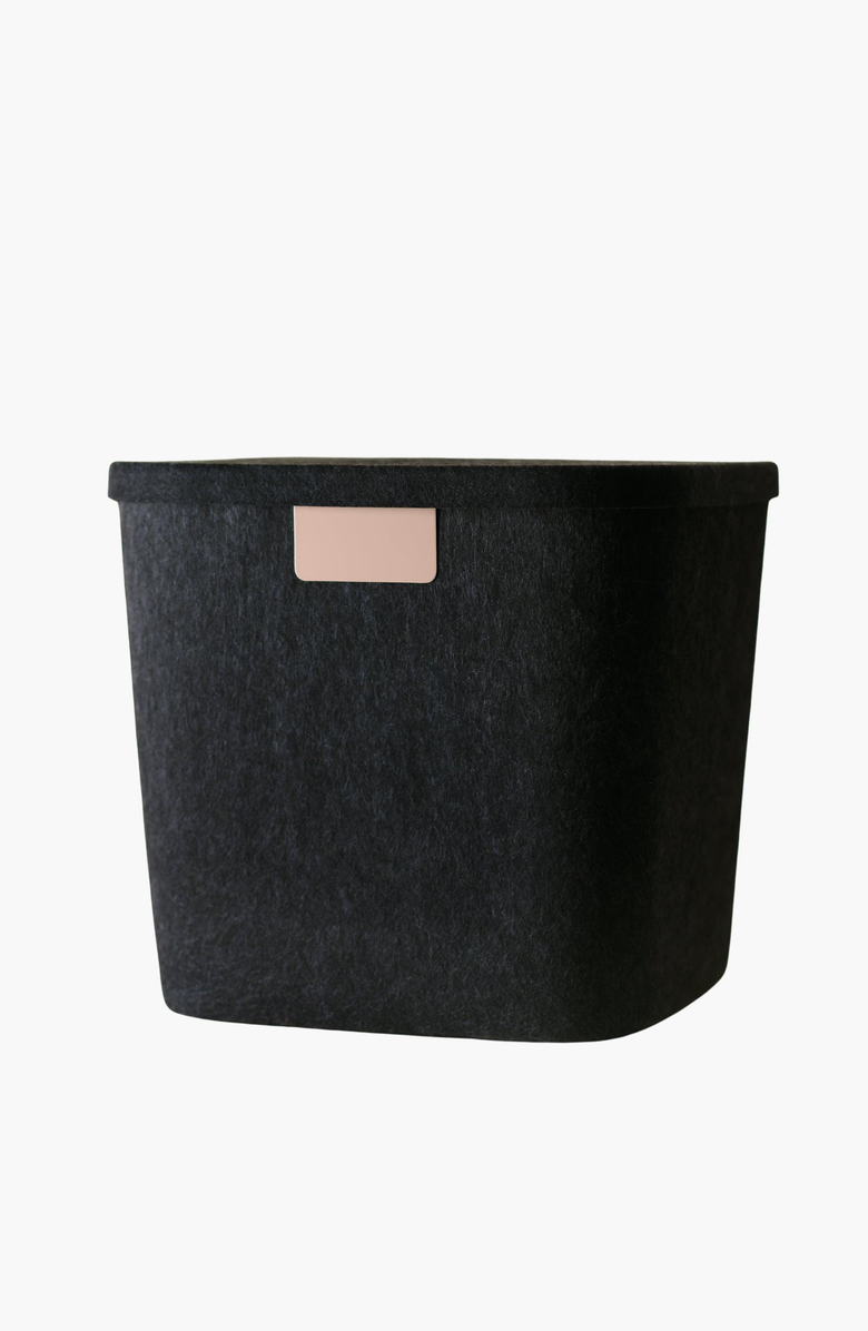 SortJoy The Sculpted Bin - Original with Lid, Alternate, color, Carbon - Set Of 3