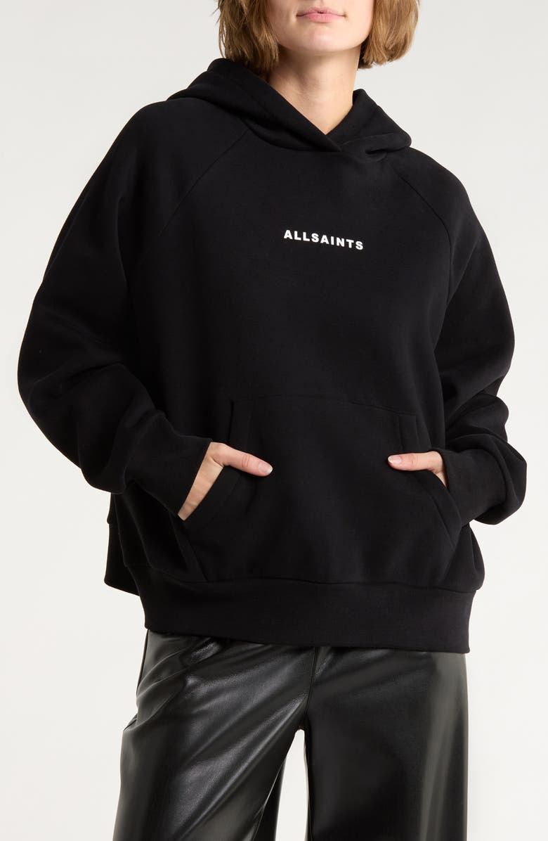 AllSaints Tour Talon Cotton Graphic Hoodie, Main, color, 