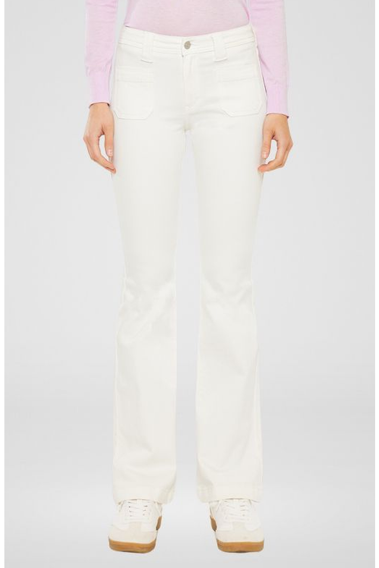Yamilet Mid Rise Bootcut Jeans, Main, color, White