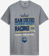 NASCAR Men's NASCAR Heather Gray NASCAR Race the Base San Diego Weekend T-Shirt