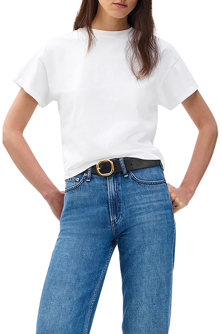 Kelley Boxy Cotton Jersey T-Shirt, Main, color, WHITE