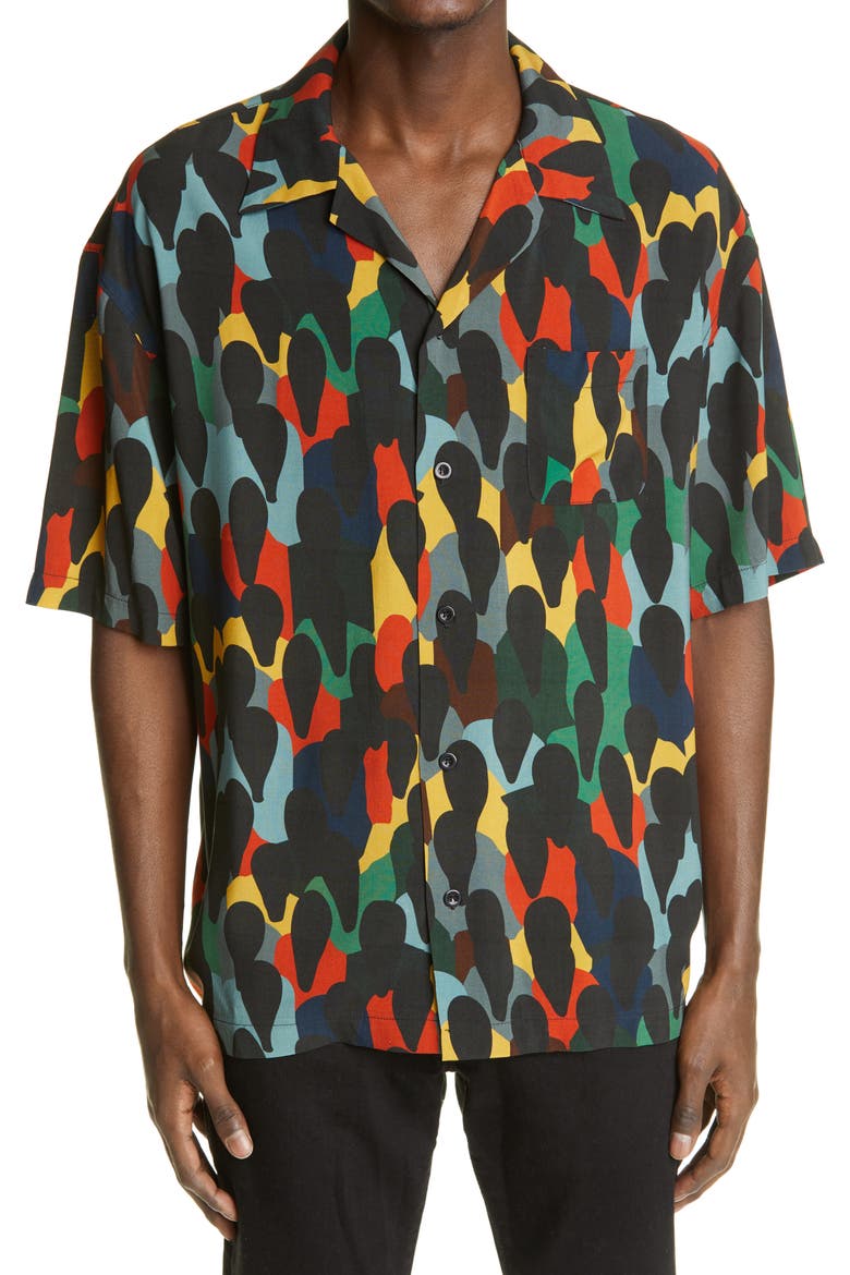 Heritage Print Bowling Shirt (Nordstrom Exclusive), Alternate, color, MULTI