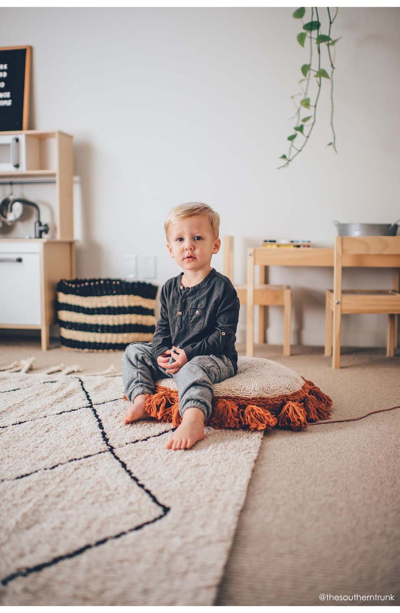 Lorena Canals Terracotta Tassel Cushion, Alternate, color, Terracota