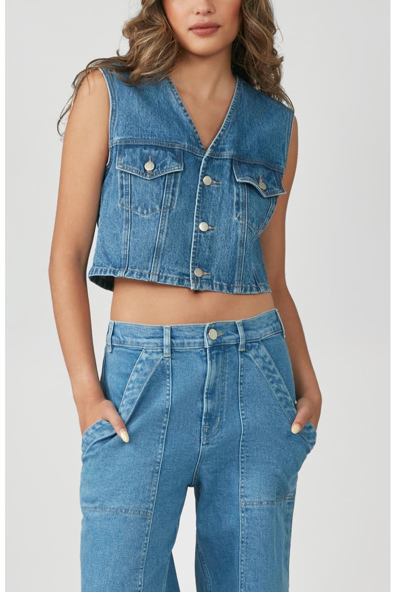 Carter Cropped Vest, Alternate, color, Vintage Nostalgia