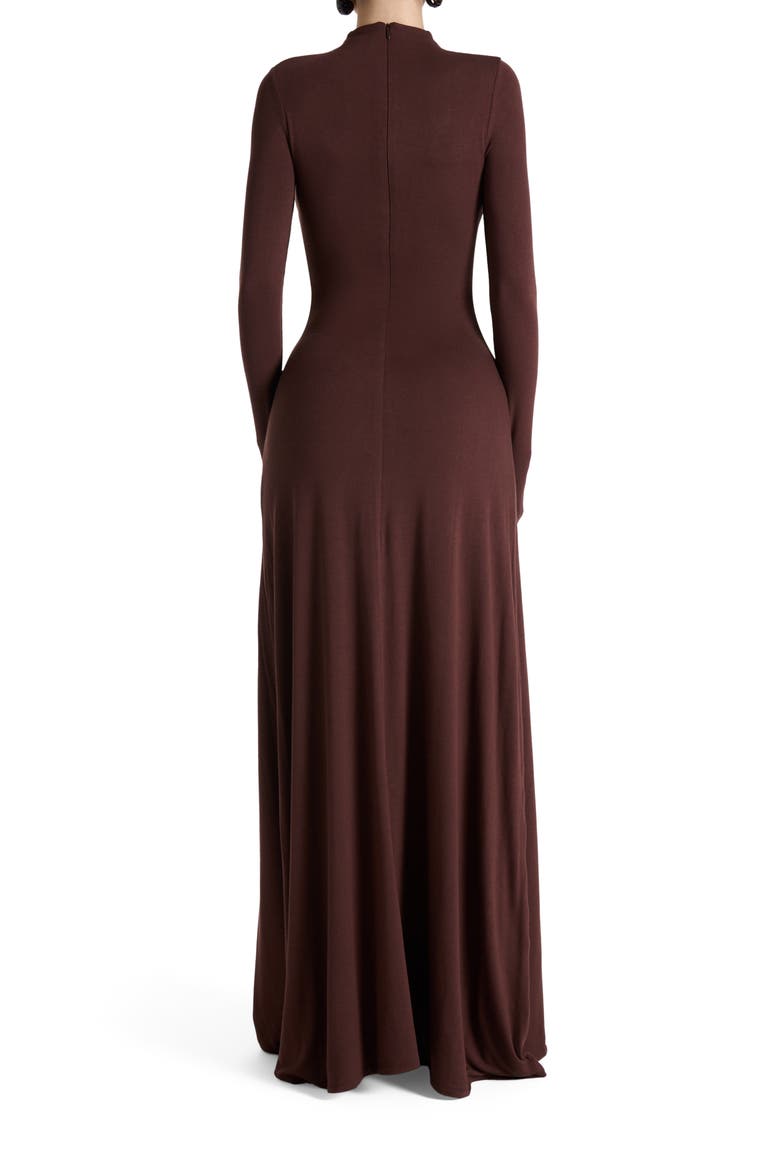 Long Sleeve Maxi Dress, Alternate, color, CHOCOLATE