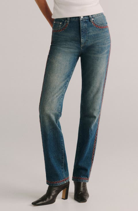 Cate High Waist Straight Leg Jeans