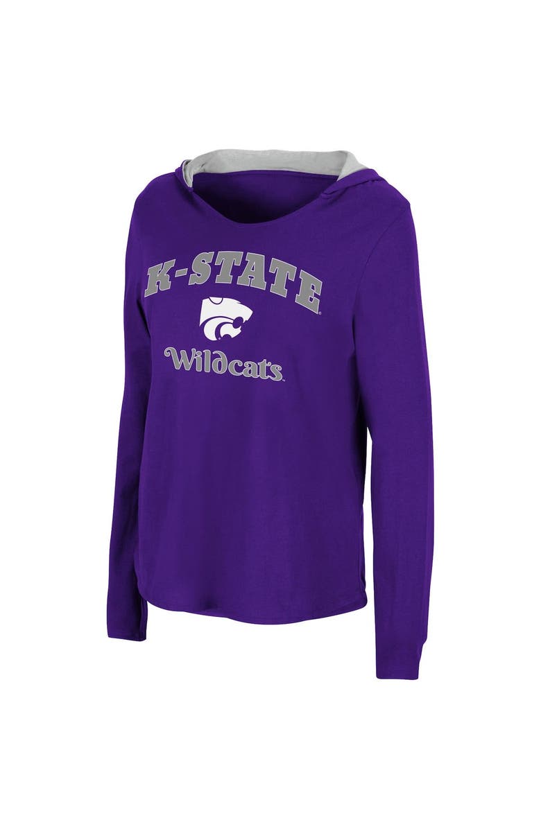 COLOSSEUM Women's Colosseum Purple Kansas State Wildcats Catalina Hoodie Long Sleeve T-Shirt, Alternate, color, Purple