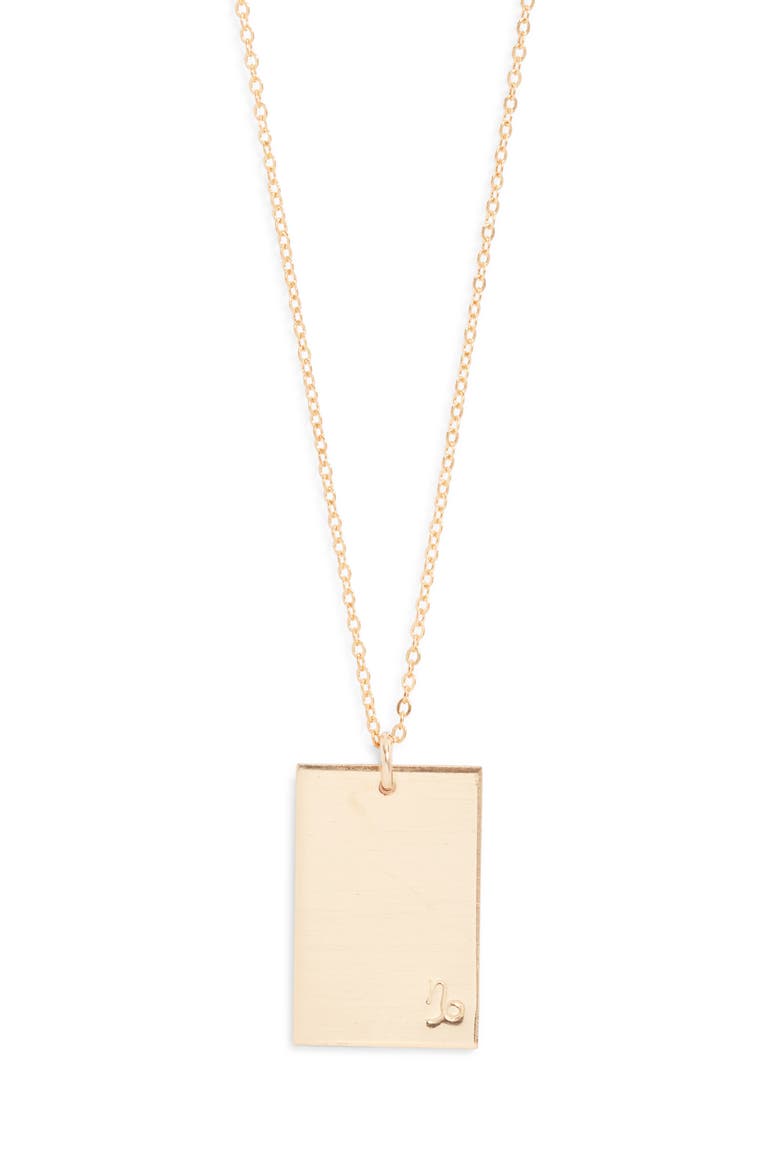 Goldie Zodiac Pendant Necklace, Main, color, GOLD / CAPRICORN