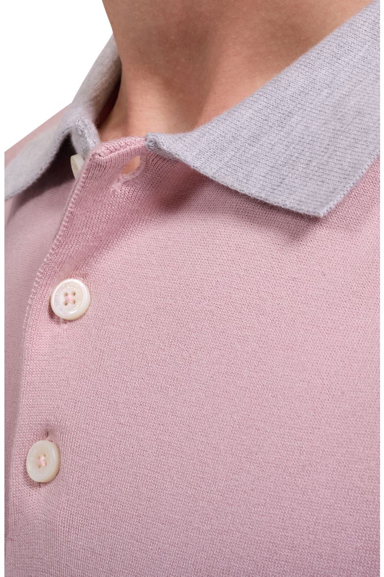 Cotton Blend Polo Sweater, Alternate, color, DUSTY PINK
