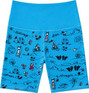Limeapple Scribble Printed Activewear Bike Shorts