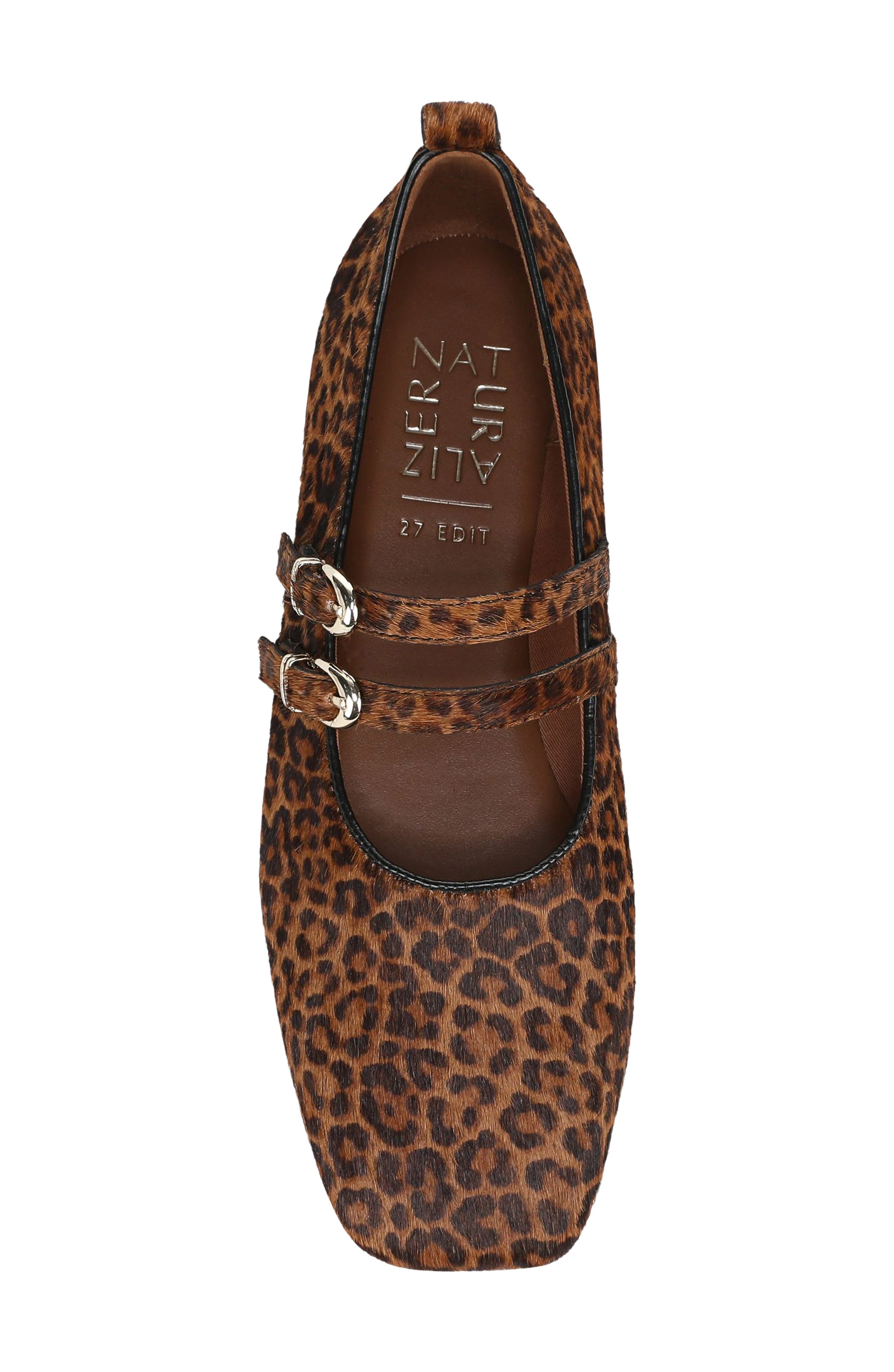 Dawn Genuine Calf Hair Mary Jane Flat, Alternate, color, CHESTNUT