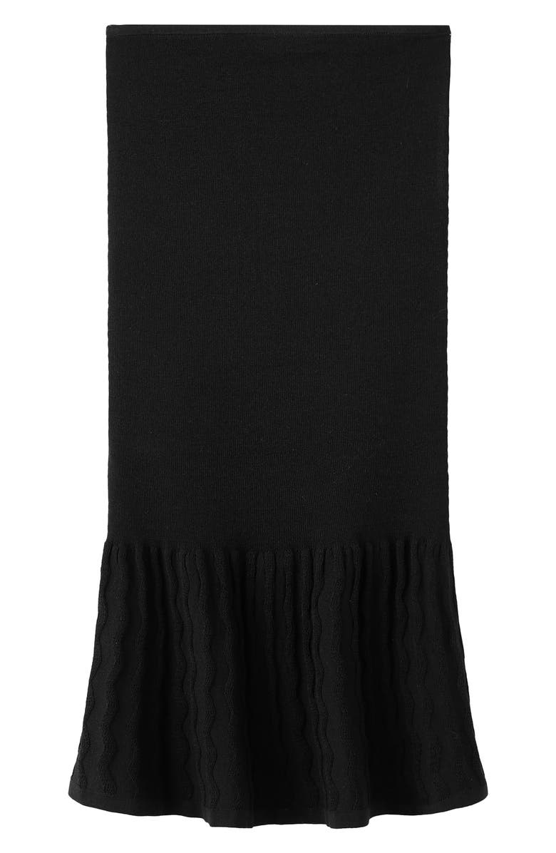 MANGO TEEN Strapless Rib Minidress, Alternate, color, Black