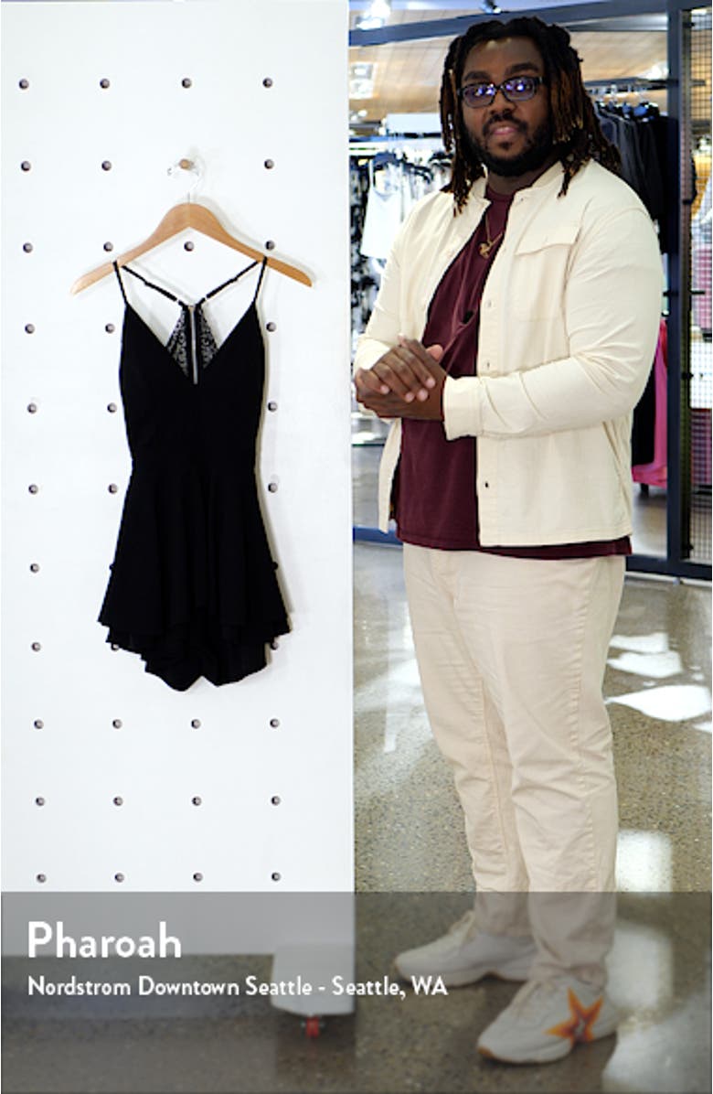 Lace Back Crepe Romper, sales video thumbnail