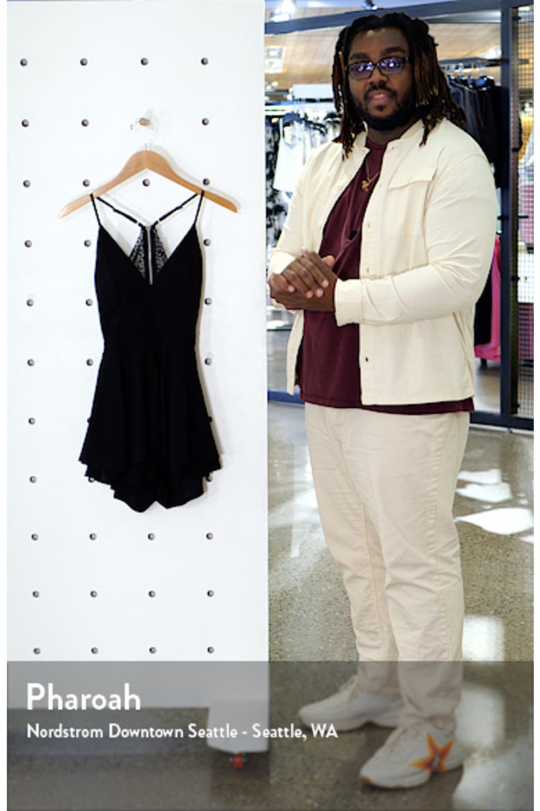 Lace Back Crepe Romper video