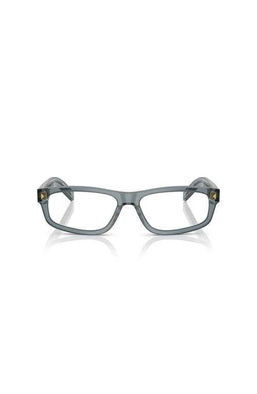 Prada 58mm Rectangle Optical Glasses In Gray
