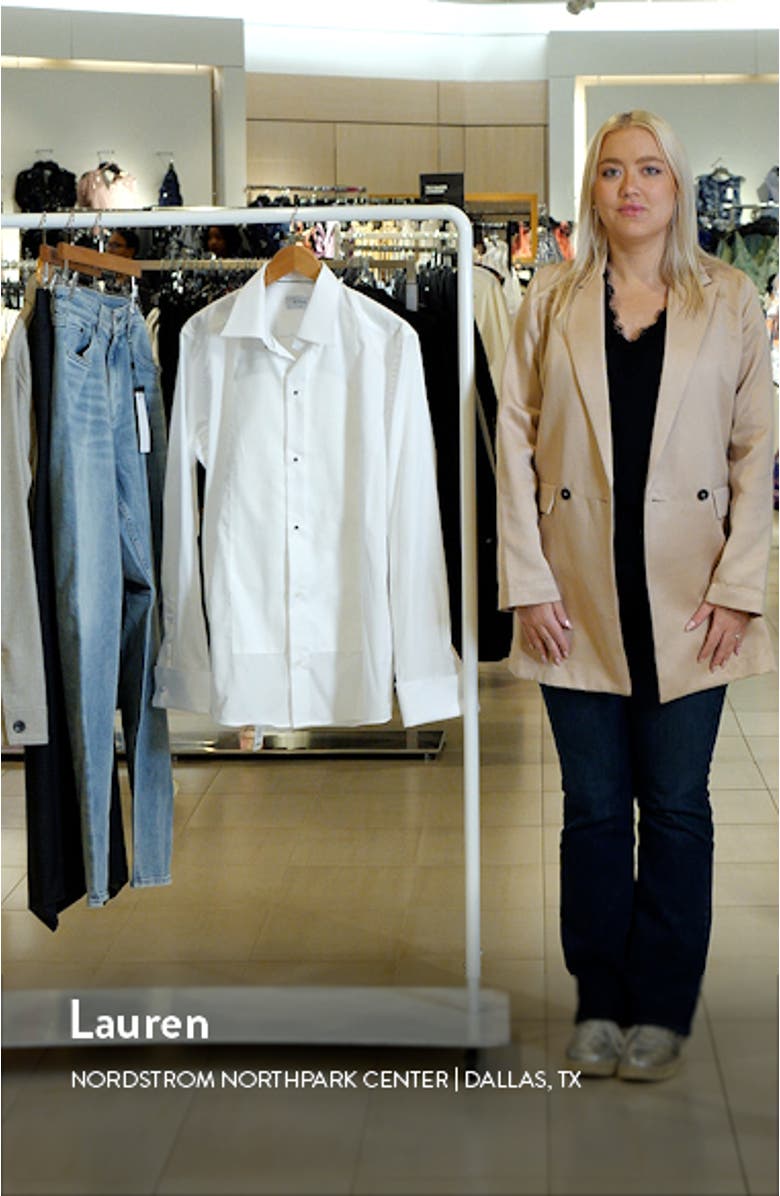 Slim Fit Piqué Tuxedo Shirt, sales video thumbnail