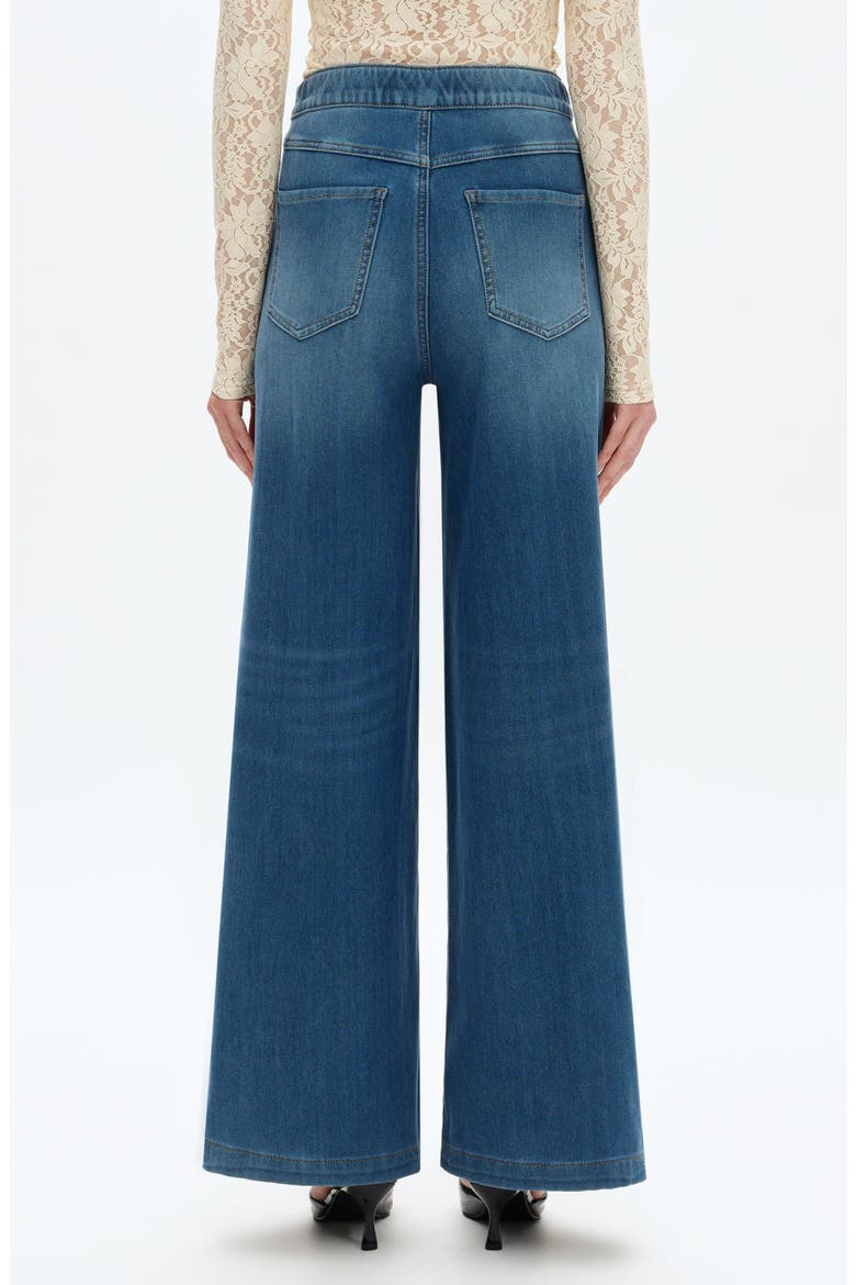 High Waist Wide Leg Jeans, Alternate, color, MEDIUM BLUE
