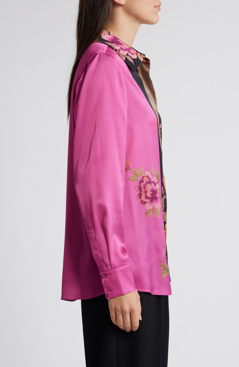 KOBI HALPERIN Sabrina Floral Button-Up Shirt, Alternate, color, Pink Multi