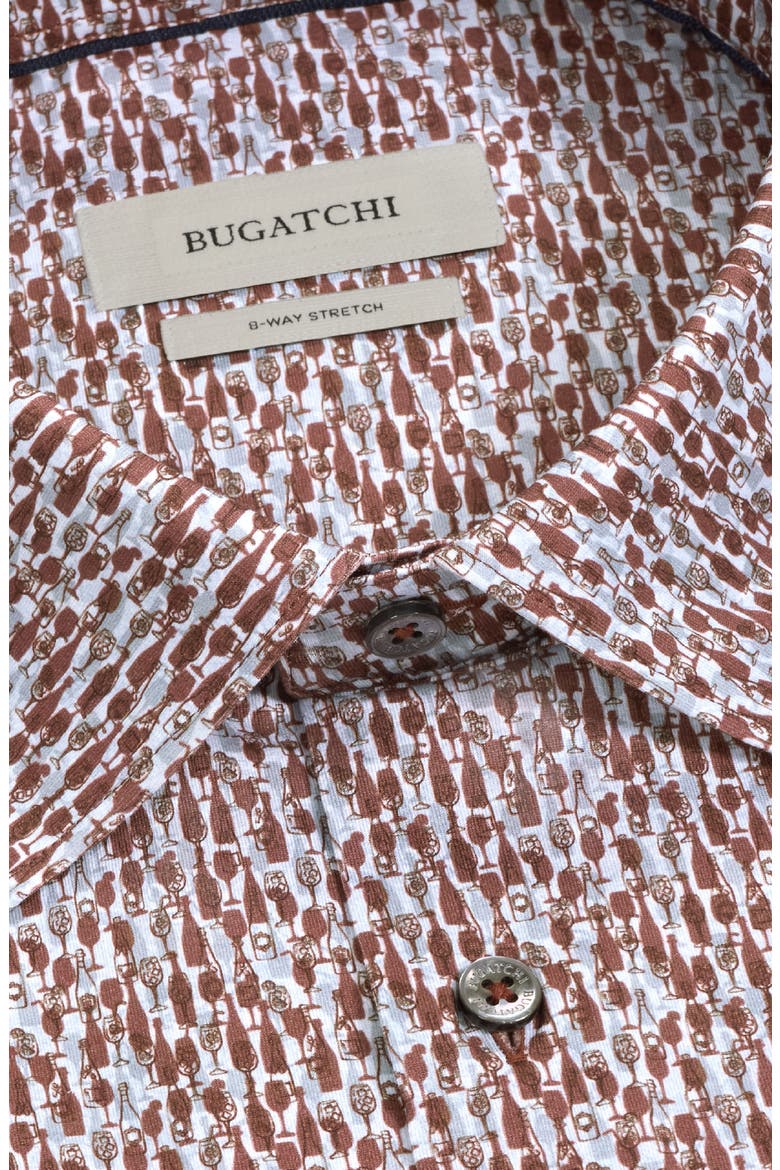 James OoohCotton® Wine Bottle Print Button-Up Shirt, Alternate, color, BURGUNDY
