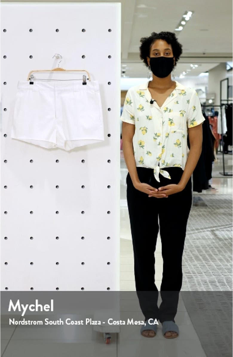 Frayed Cotton Blend Worker Shorts, sales video thumbnail