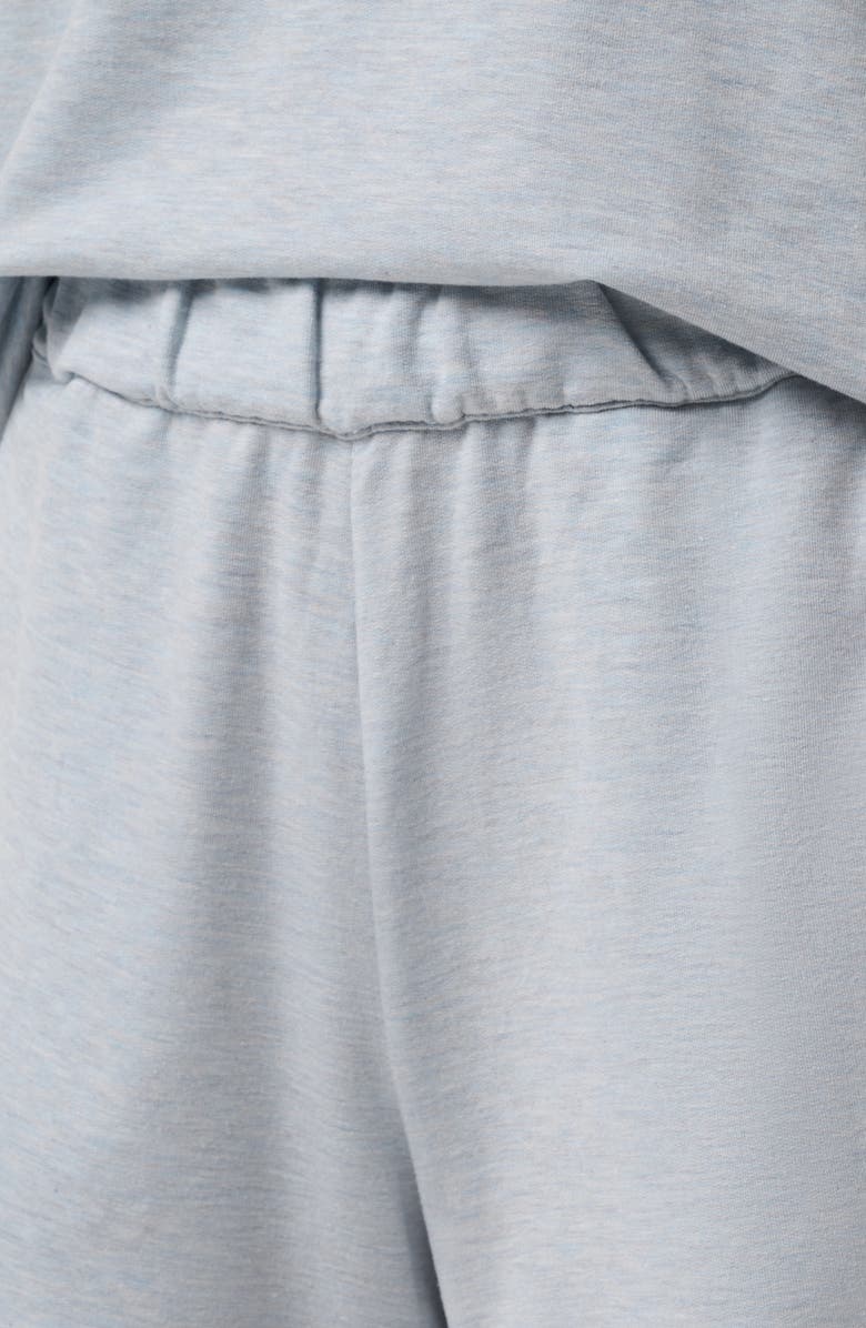 TravisMathew Cloud Terry Varsity Shorts, Alternate, color, Heather Ashley Blue