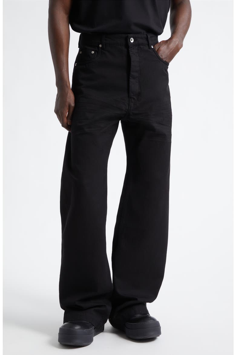 Geth Five-Pocket Wide Leg Jeans, Main, color, BLACK