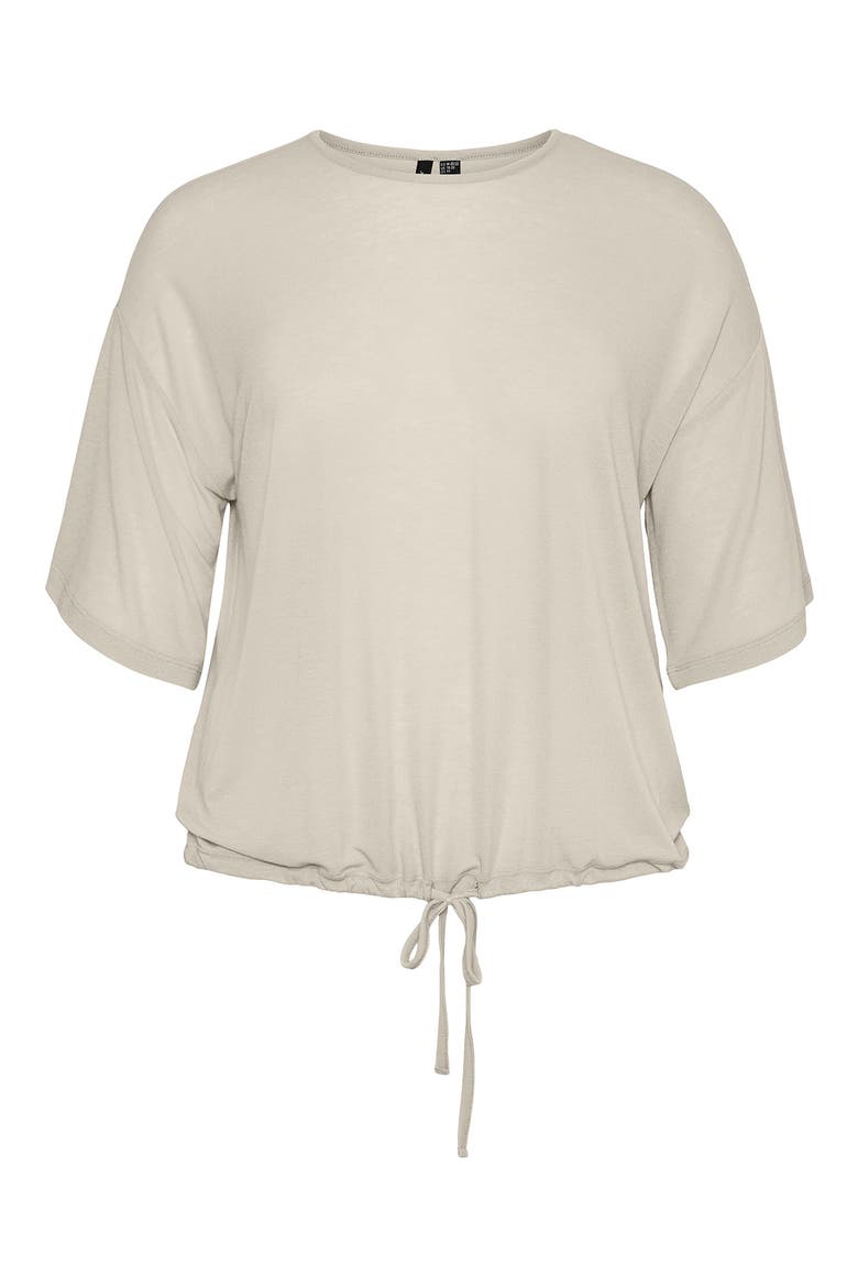Short Sleeve Drawstring Top, Main, color, BIRCH