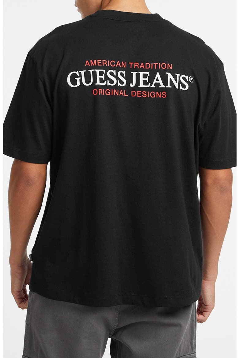 American Trad Logo Cotton Graphic T-Shirt, Alternate, color, JBLACK-BLACK