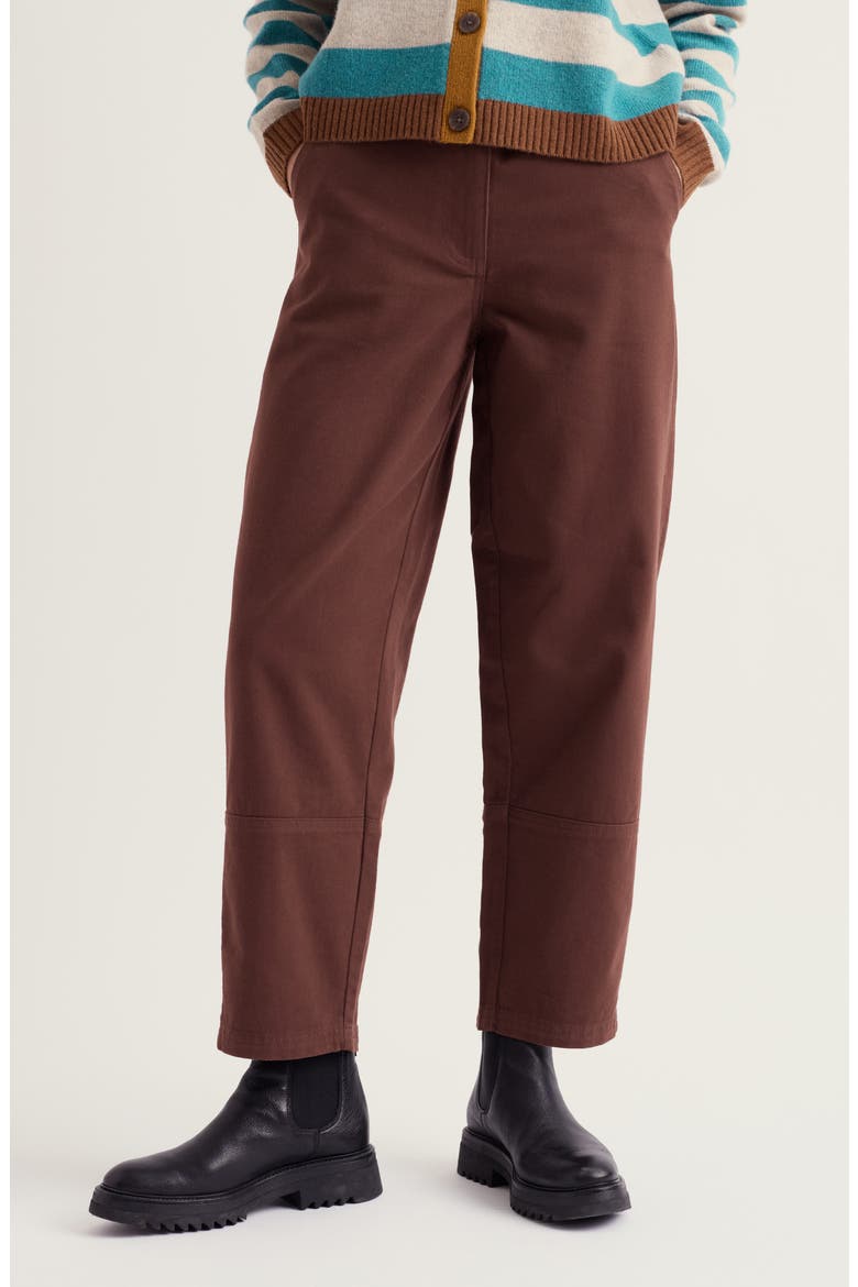 Painted Forms Organic Cotton Crop Trousers, Main, color, SEEDBED