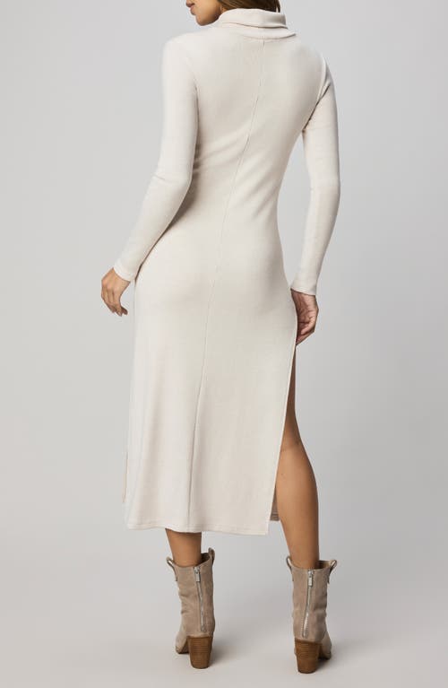 Splendid Rylee Turtleneck Long Sleeve Dress In White