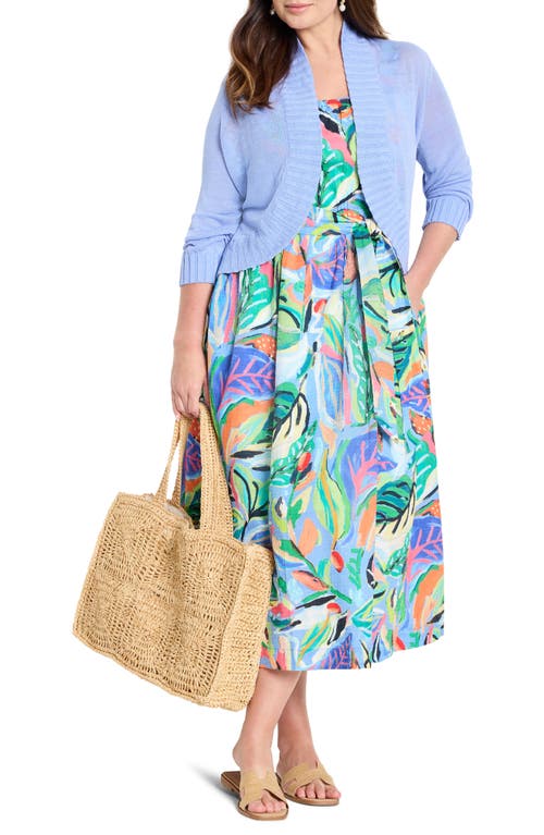 Nic + Zoe Nic+zoe Sophie Island Beat Cotton Midi Sundress In Multi