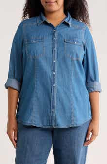 DR2 by Daniel Rainn Western Long Sleeve Denim Shirt